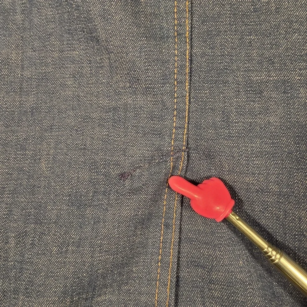 Vintage Levi's Denim Jean Chore Jacket Men's Medium Button Up Orange Tab Pockets - Picture 15 of 16